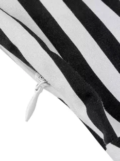 Best Retro Stage 1950s Tie Neck & White Stripes Belted Dress Black