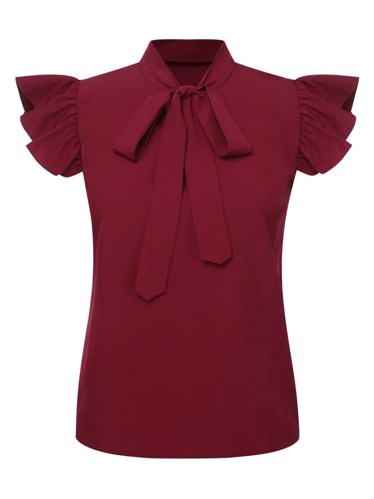 Best Retro Stage 1950s Tie Neck Cap Sleeve Tops