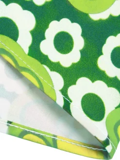Clearance Retro Stage 1960s Tie Neck Floral Sleeveless Top
