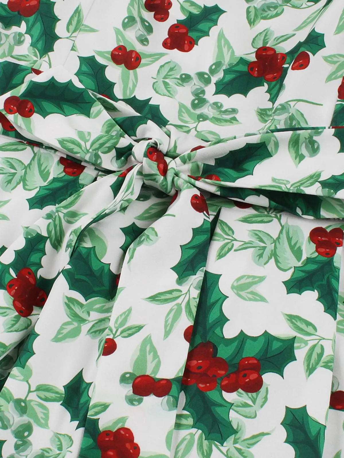 Outlet Retro Stage 1950s Tie-up Bow Suspender Christmas Dress Green