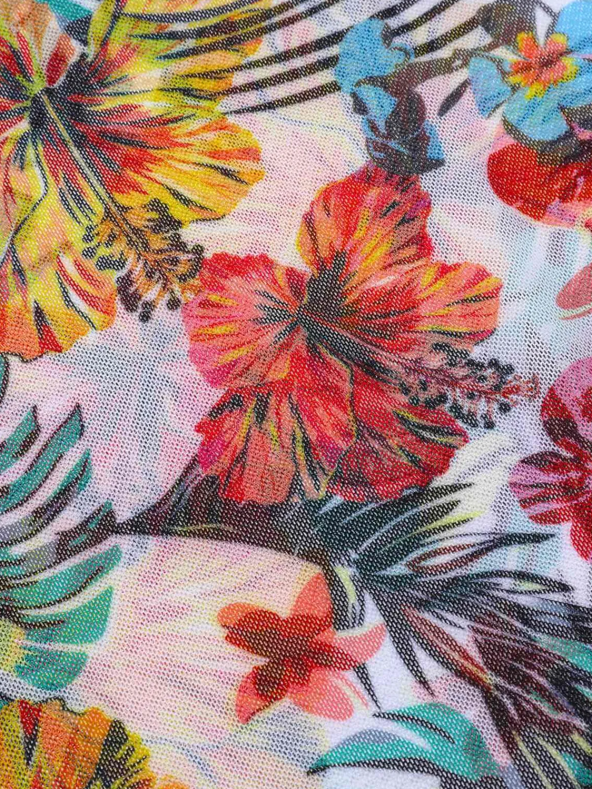 Sale Retro Stage 1960s Tropical Halter Bikini Set & Cover-Up