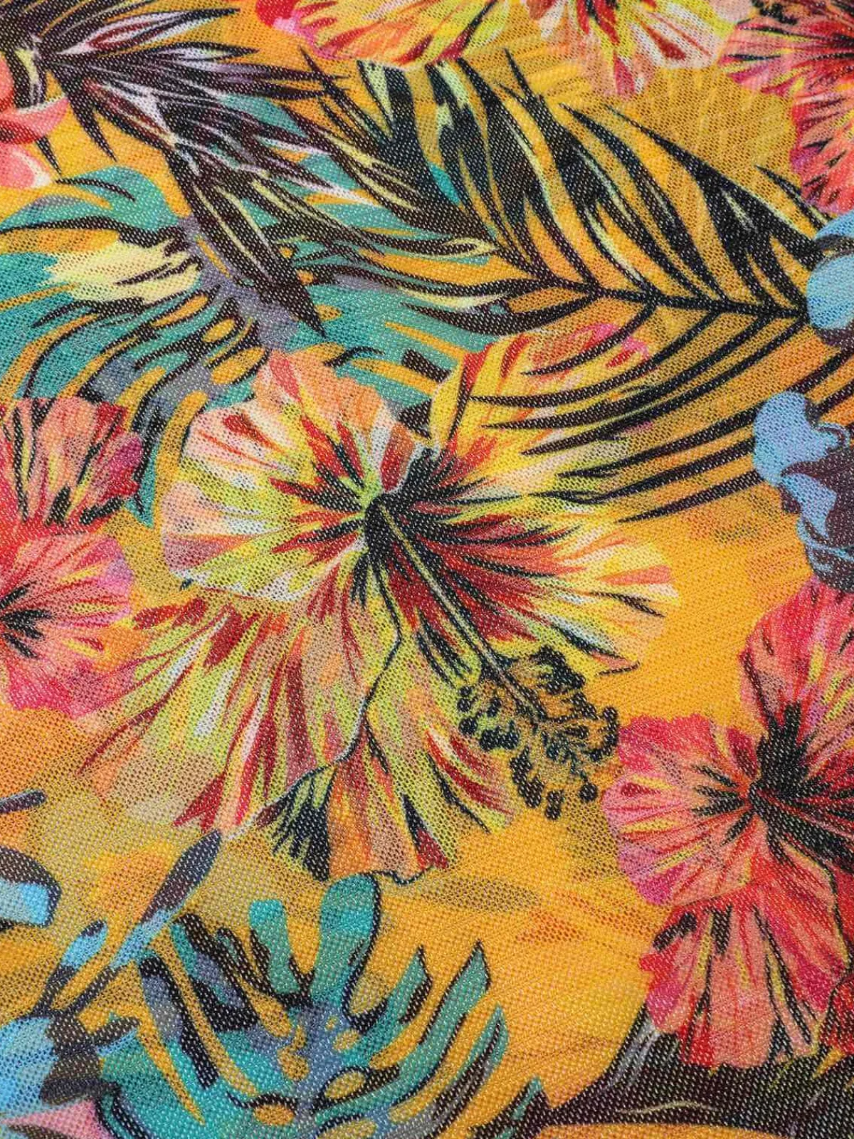 Sale Retro Stage 1960s Tropical Halter Bikini Set & Cover-Up