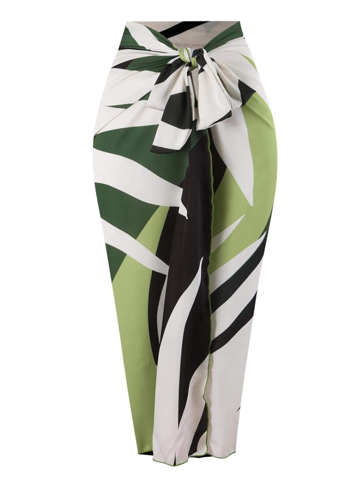 Clearance Retro Stage 1960s Tropical Plant Cover-up