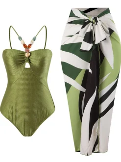 Clearance Retro Stage 1960s Tropical Plant Cover-up