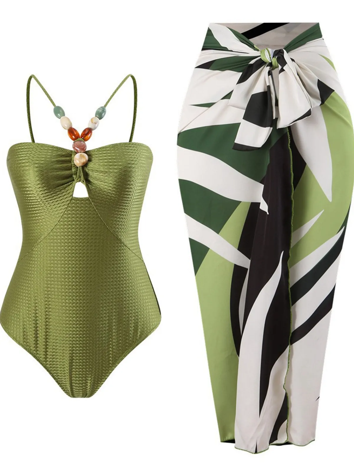Clearance Retro Stage 1960s Tropical Plant Cover-up