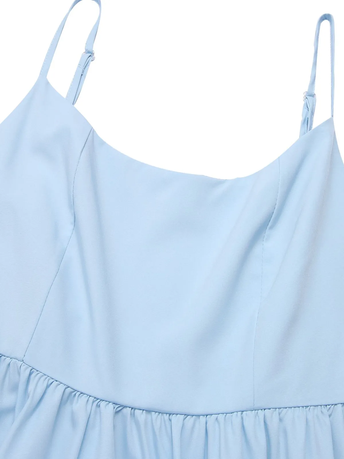 Best Retro Stage 1940s U-Neck Spaghetti Strap Pleated Dress