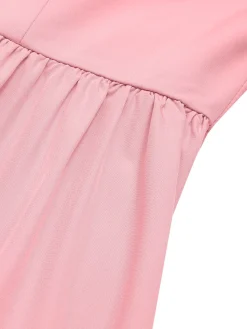 Best Retro Stage 1940s U-Neck Spaghetti Strap Pleated Dress