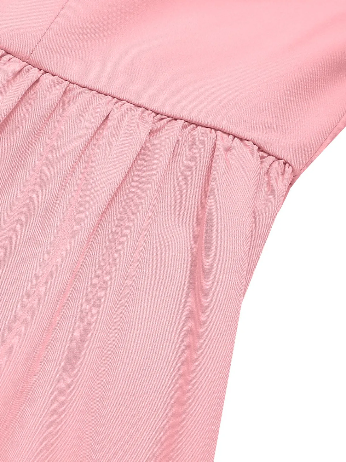 Best Retro Stage 1940s U-Neck Spaghetti Strap Pleated Dress