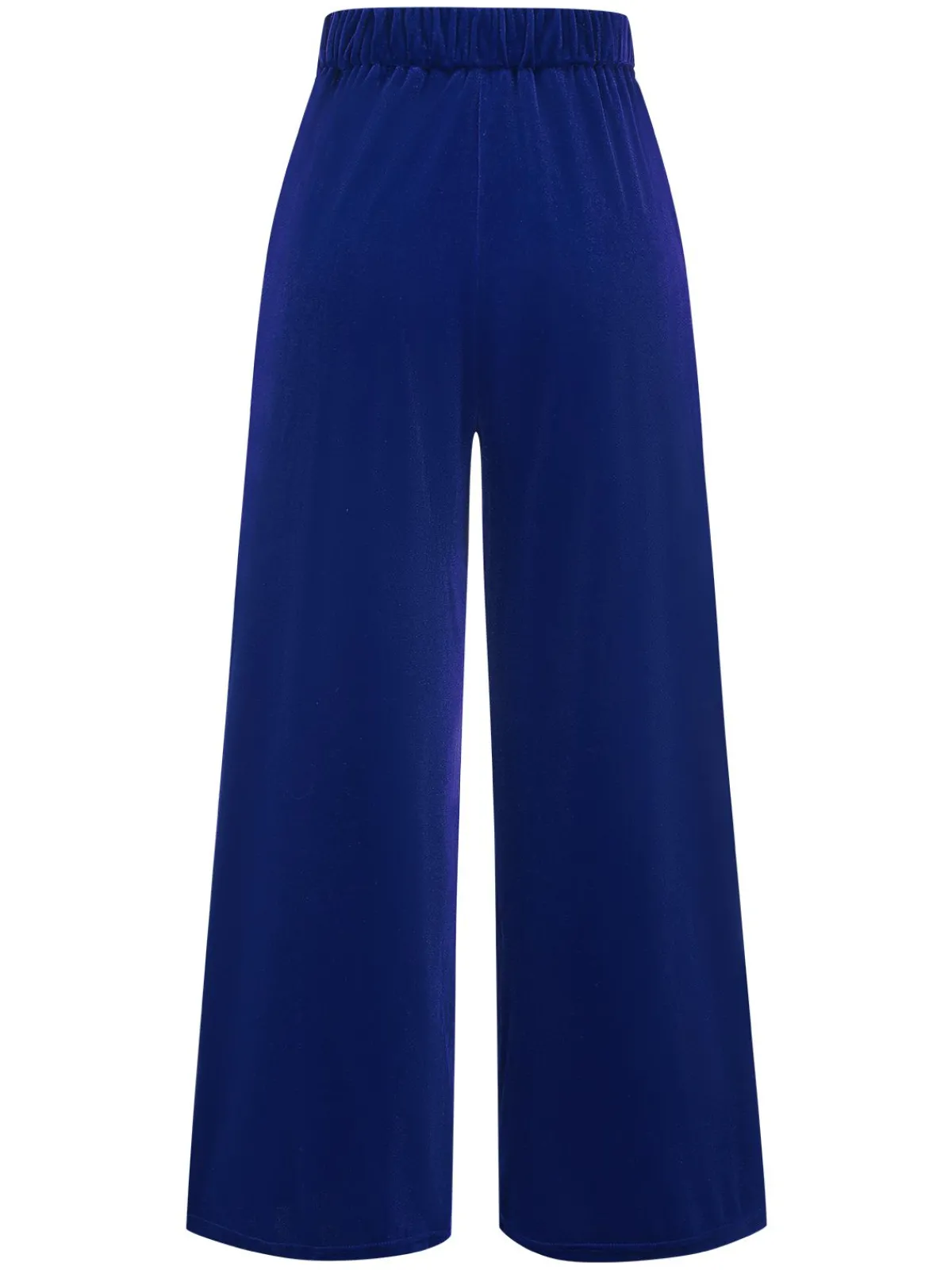 Best Retro Stage 1950s Velvet High-Waist Solid Pants