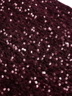 Outlet Retro Stage 1930s Velvet Sequined Mermaid Skirt