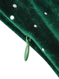 Best Retro Stage 1950s Velvet Sparkling Solid A-Line Dress