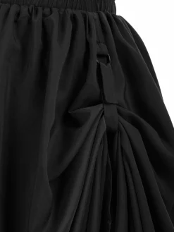Fashion Retro Stage 1960s Victorian-Style Ruched Lace Maxi Skirt