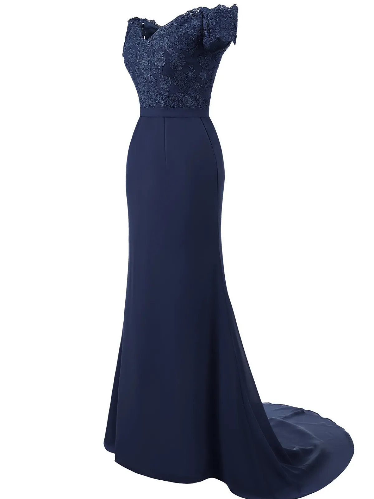 Discount Retro Stage 1930s Vintage Chiffon Off Shoulder Maxi Dress