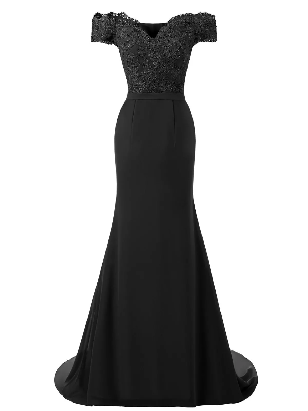 Discount Retro Stage 1930s Vintage Chiffon Off Shoulder Maxi Dress
