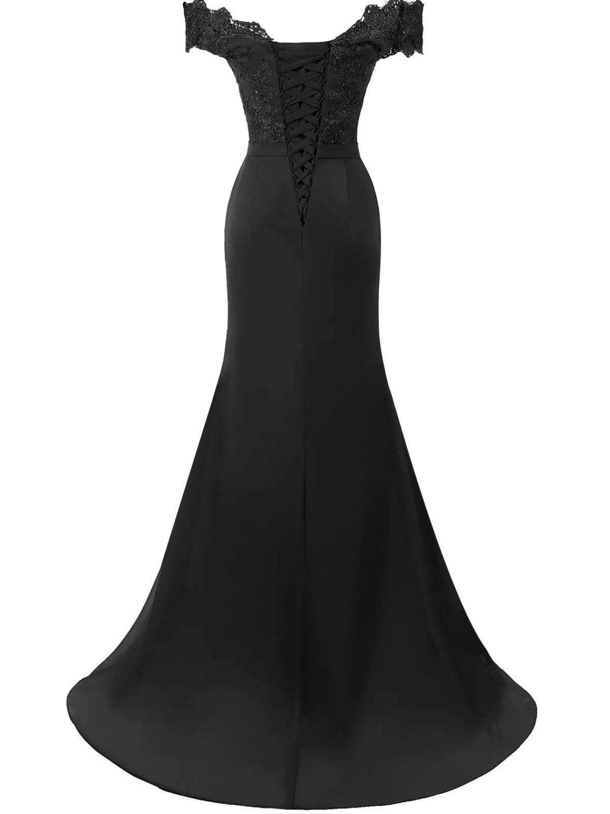 Discount Retro Stage 1930s Vintage Chiffon Off Shoulder Maxi Dress