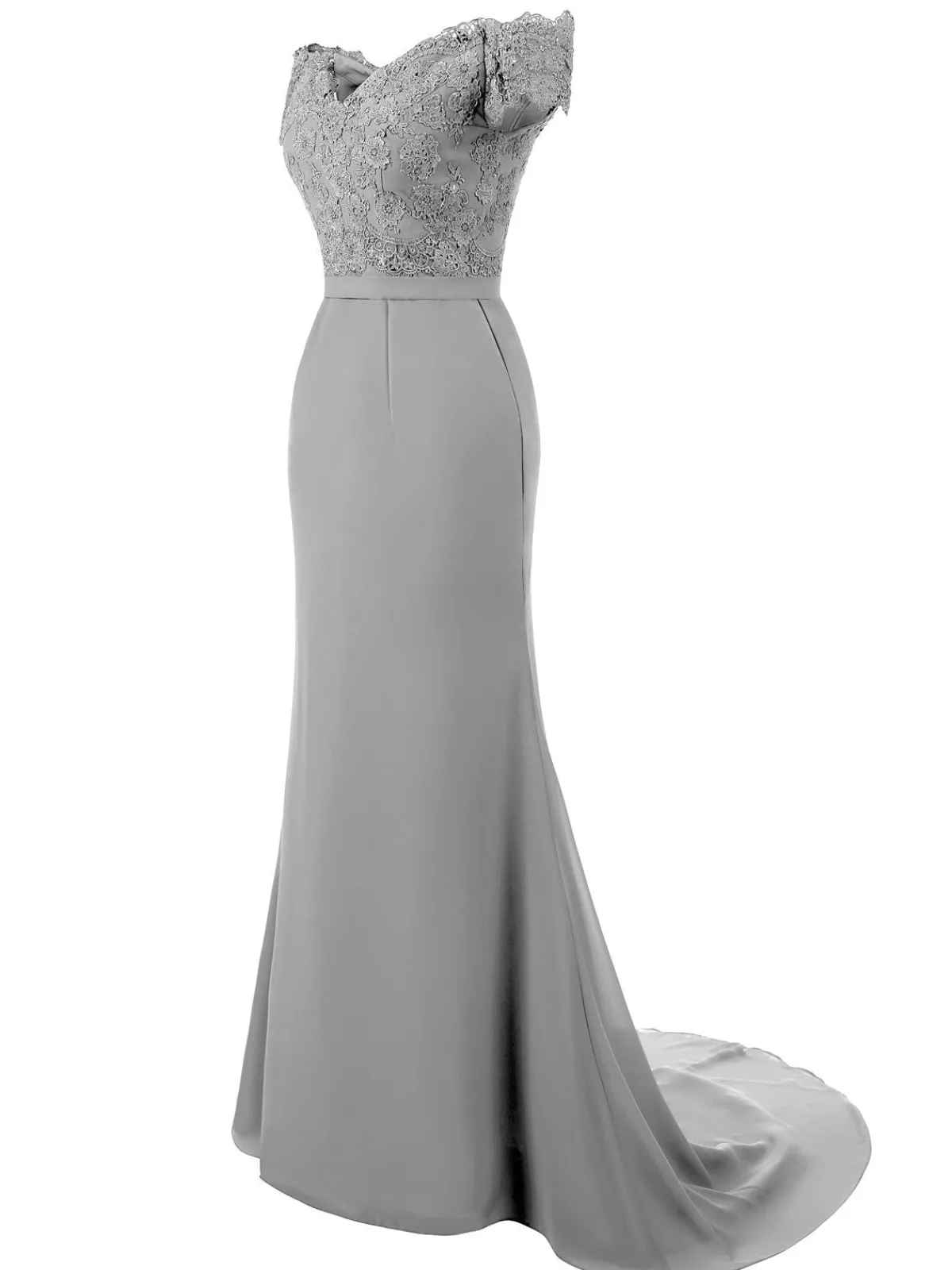 Discount Retro Stage 1930s Vintage Chiffon Off Shoulder Maxi Dress