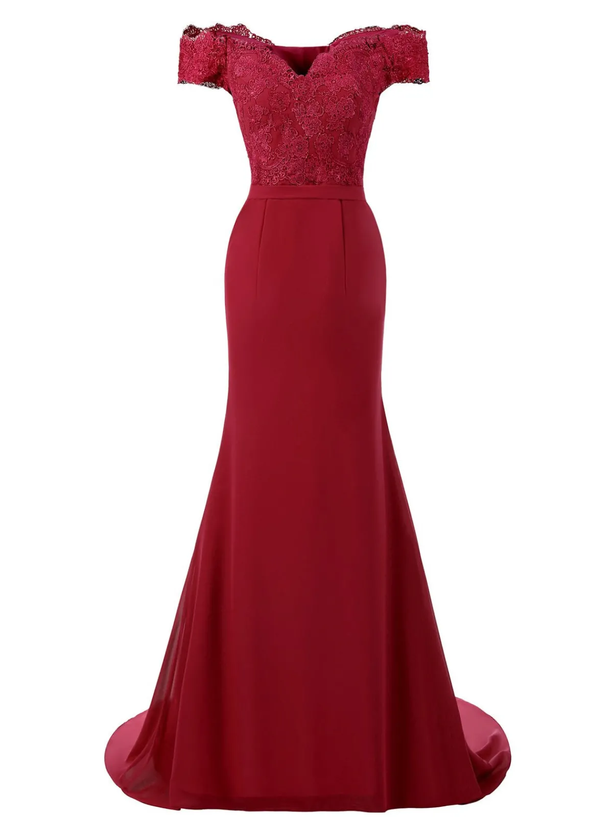 Discount Retro Stage 1930s Vintage Chiffon Off Shoulder Maxi Dress