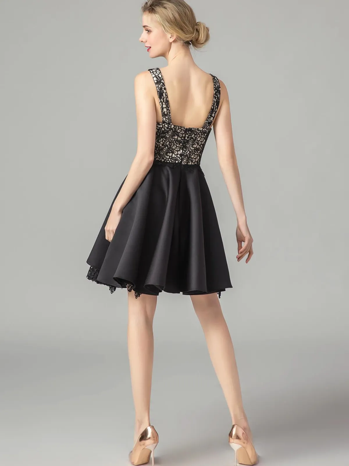 Clearance Retro Stage 1950s Vintage Glitter Bridesmaid Wedding Dress Black