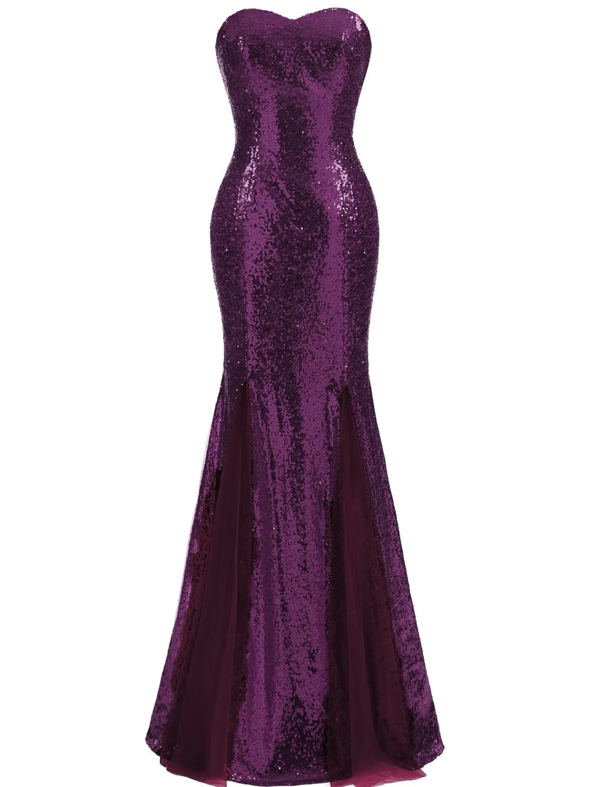 Sale Retro Stage 1930s Vintage Sequin Strapless Dress