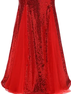 Sale Retro Stage 1930s Vintage Sequin Strapless Dress
