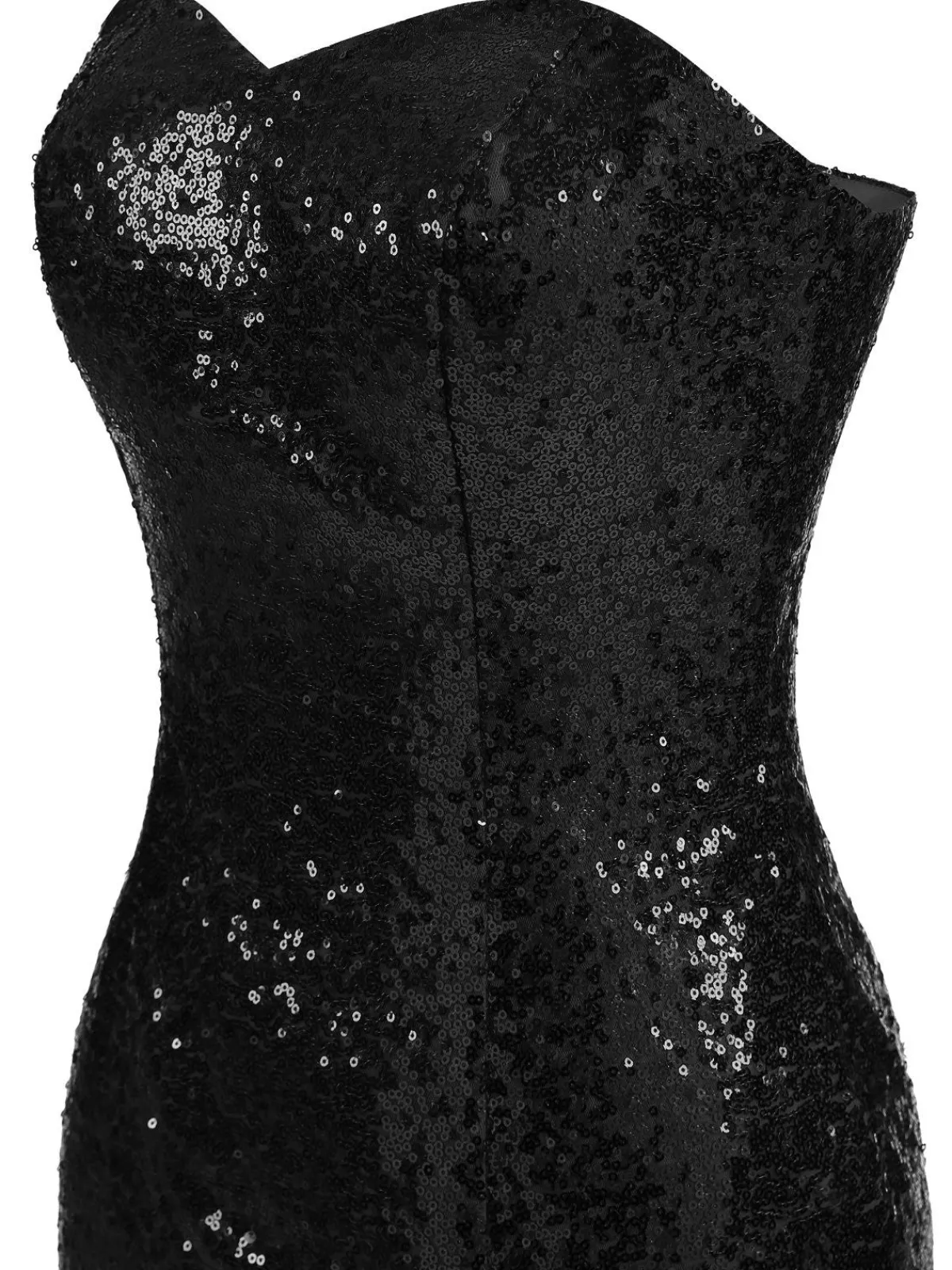 Sale Retro Stage 1930s Vintage Sequin Strapless Dress