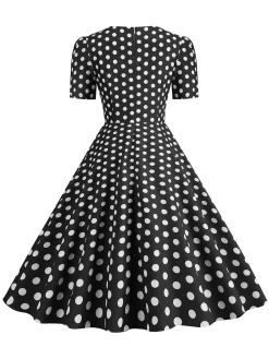 Best Retro Stage 1950s Vintage Sweetheart Bow Swing Dress