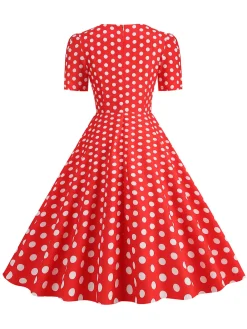 Best Retro Stage 1950s Vintage Sweetheart Bow Swing Dress