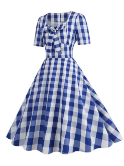 Best Retro Stage 1950s Vintage Sweetheart Bow Swing Dress
