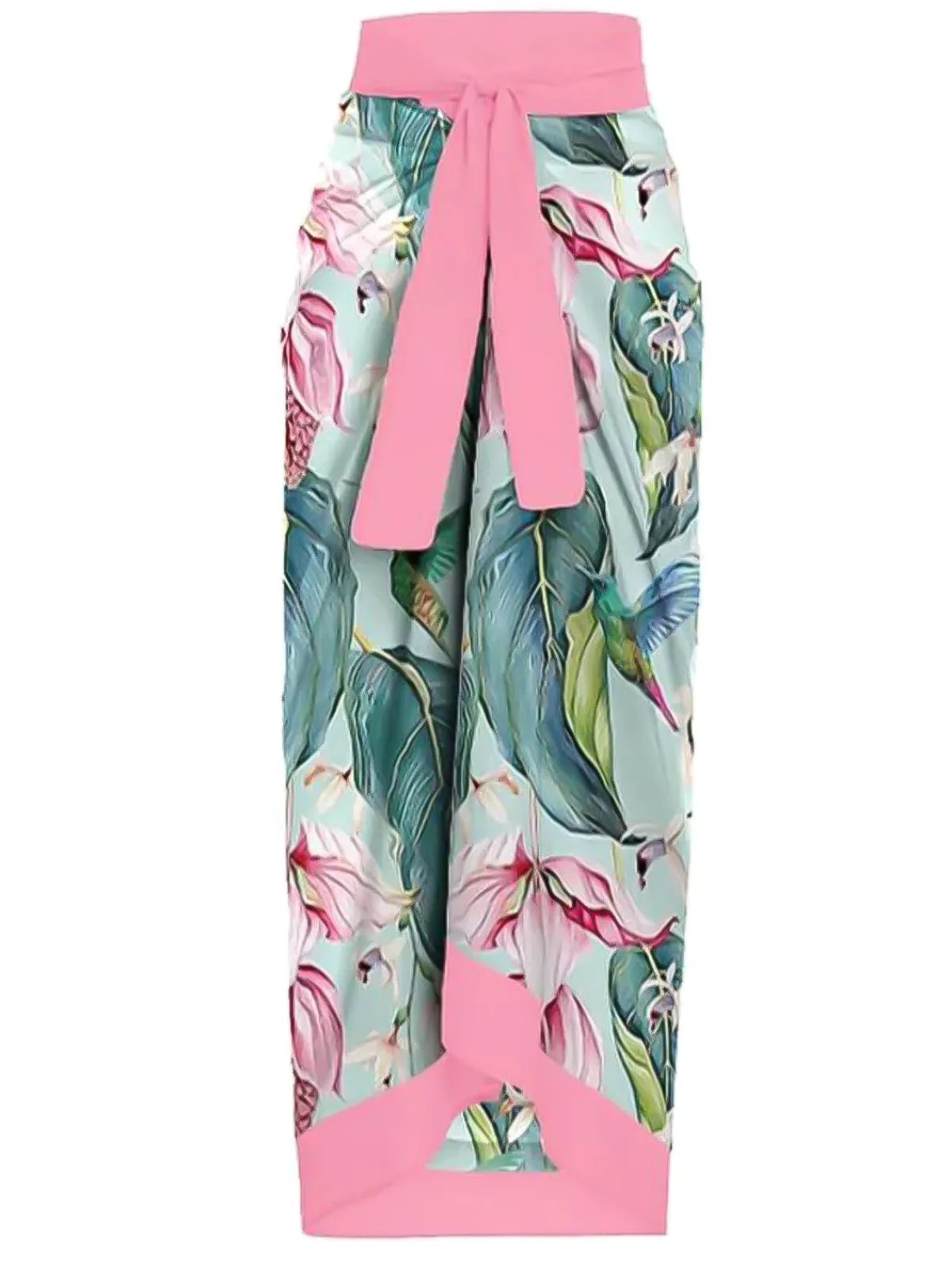 New Retro Stage 1950s V-Neck Flowers Lacing Swimsuit & Cover Up