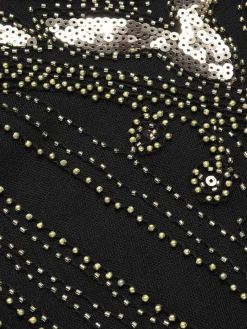 Sale Retro Stage 1920s V-Neck Sequined Tassel Gatsby Dress