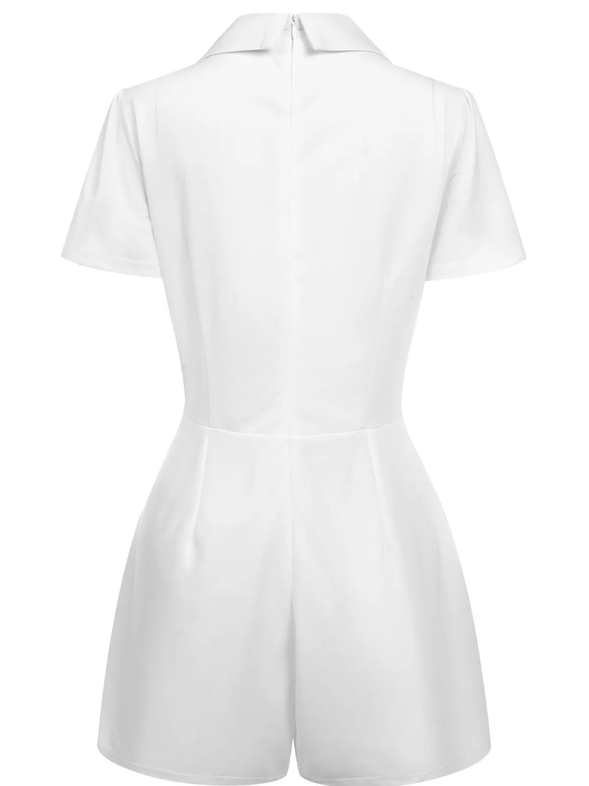 Sale Retro Stage 1950s V-Neck Solid Lapel Romper