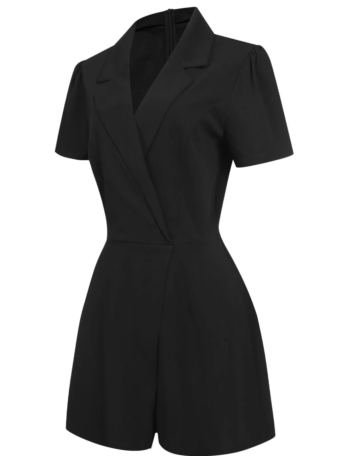 Sale Retro Stage 1950s V-Neck Solid Lapel Romper