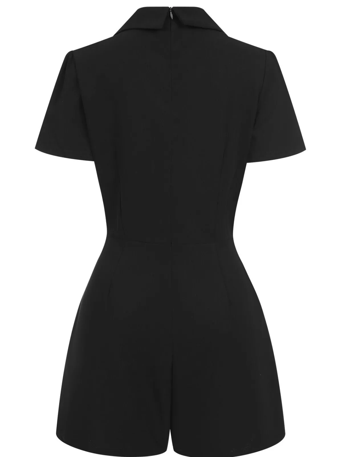 Outlet Retro Stage 1950s V-Neck Solid Lapel Romper