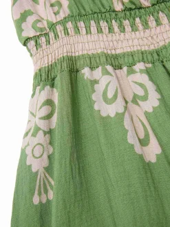 Sale Retro Stage 1970s V-Neck Tribal Pattern Bohemian Dress