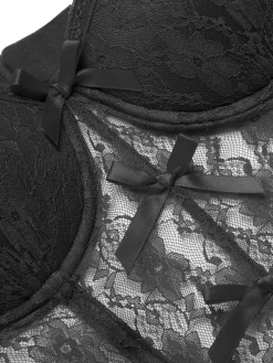 Hot Retro Stage 1950s Wide Strap Lace Mesh Nightgown