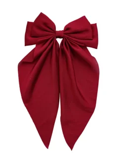 Clearance Retro Stage Satin Ribbon Solid Bow Hairpin