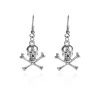 New Retro Stage Silver Halloween Alloy Skull Earrings