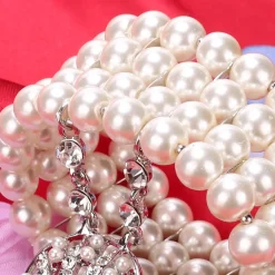 Online Retro Stage Silver 1920s Pearl Flapper Bracelet