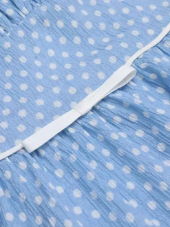 Clearance Retro Stage Sky Blue 1950s Strap Polka Dot Swing Dress