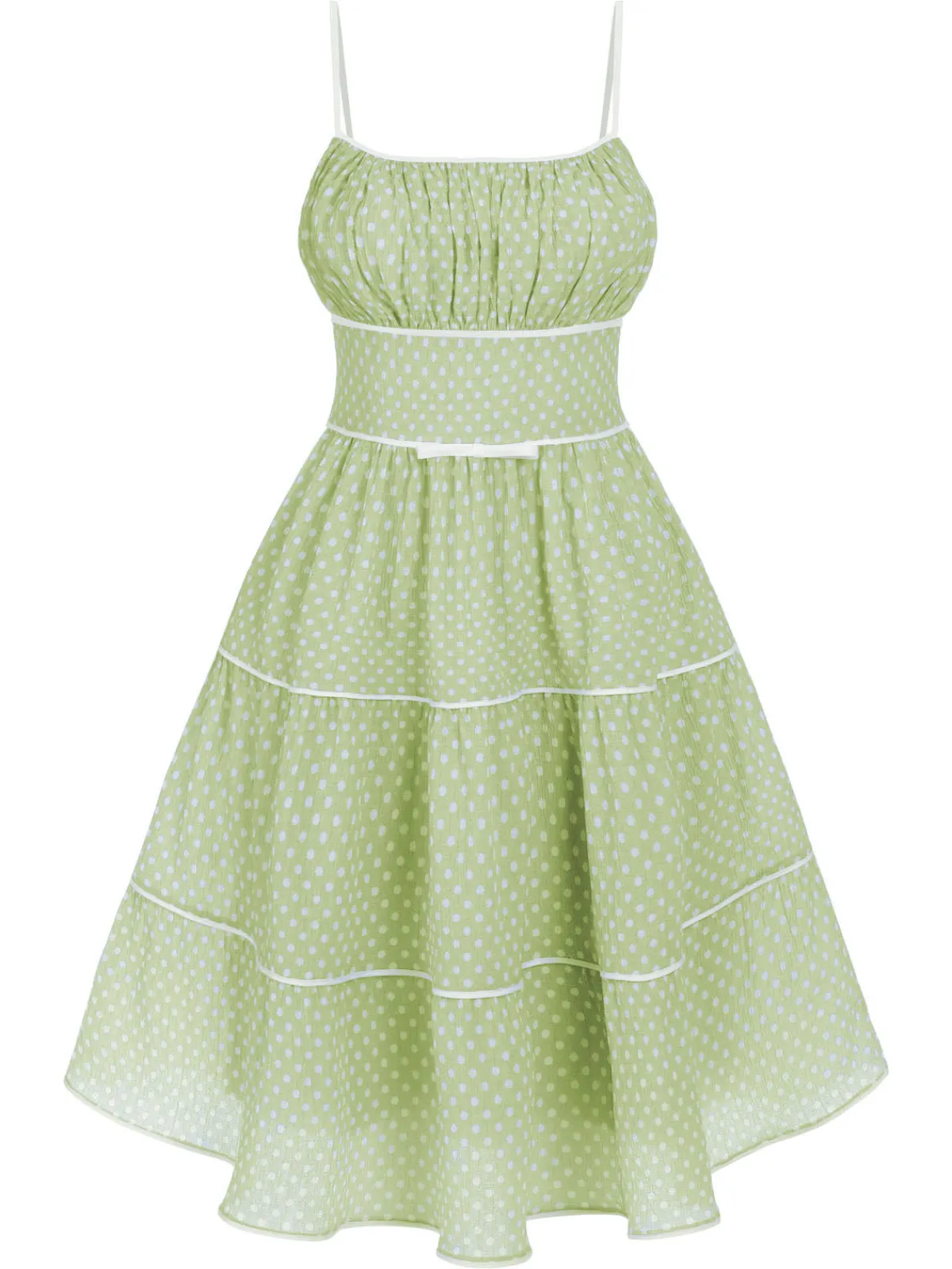 Clearance Retro Stage Sky Blue 1950s Strap Polka Dot Swing Dress