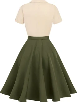 Hot Retro Stage Snow White Style Button 1950s Dress