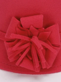 Outlet Retro Stage Solid Imitation Wool Knot Cloche Hat
