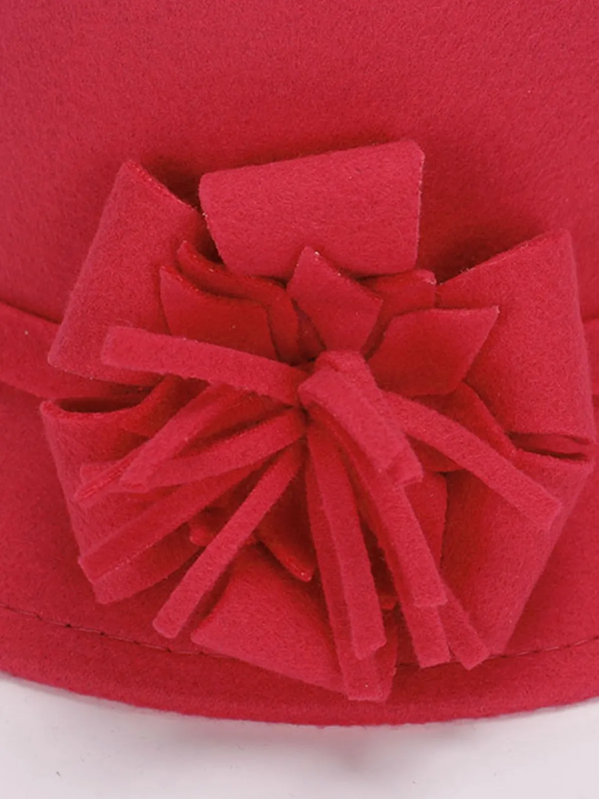 Outlet Retro Stage Solid Imitation Wool Knot Cloche Hat