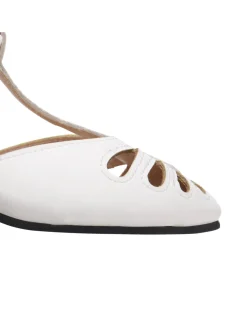 Clearance Retro Stage Solid Leather Hollow Roman Heel Shoes