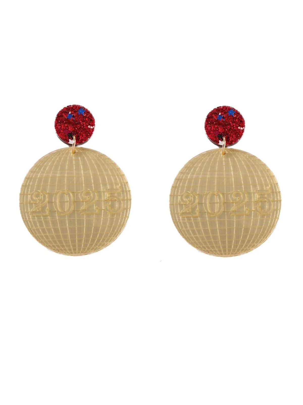 New Retro Stage Sparkling 2025 Glitter Disco Earrings