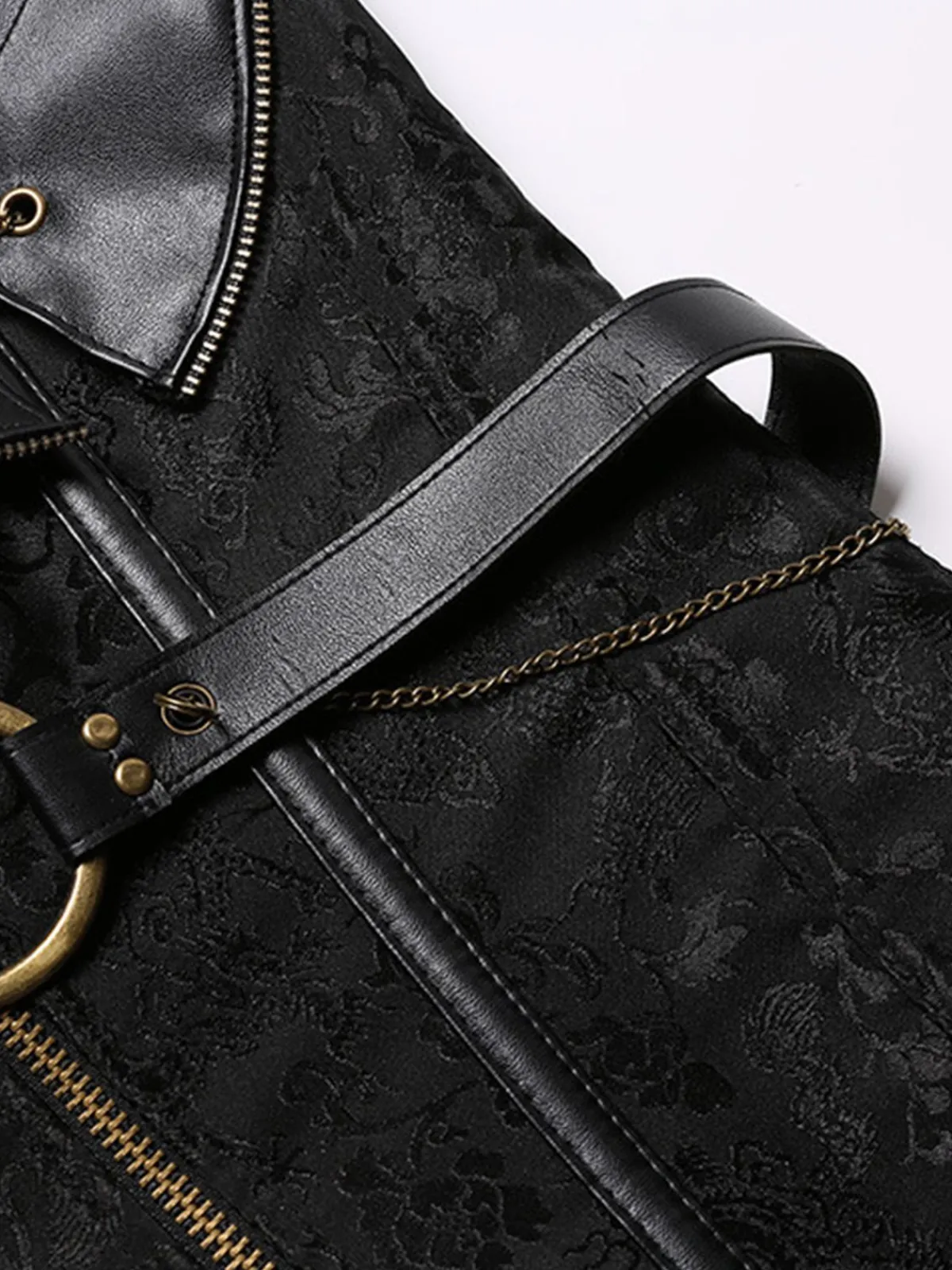 Outlet Retro Stage Steampunk Halter Leather Gothic Corset