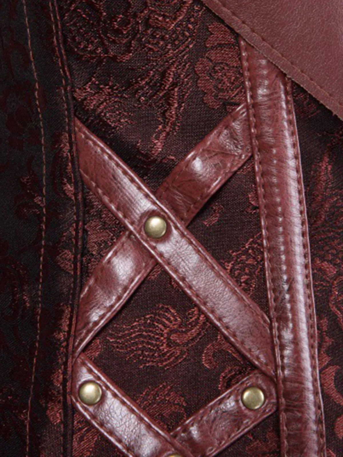 Outlet Retro Stage Steampunk Halter Leather Gothic Corset