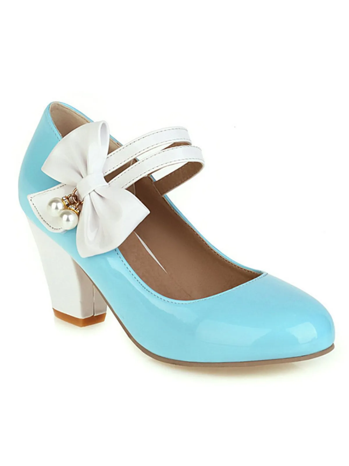 Discount Retro Stage Straps Bowknot High Heels Shoes