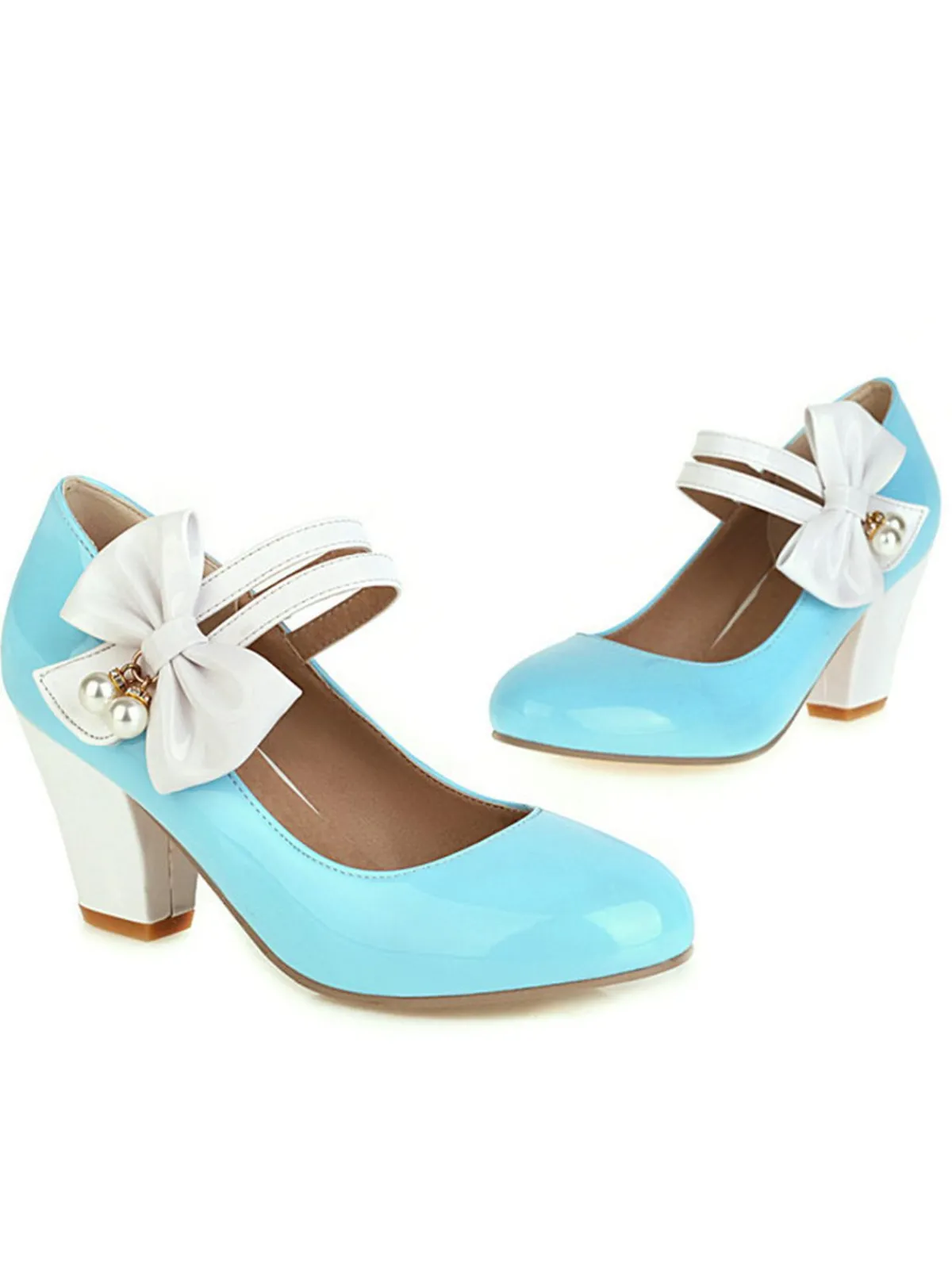 Discount Retro Stage Straps Bowknot High Heels Shoes