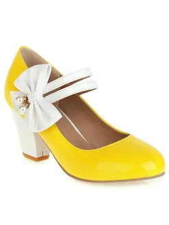 Discount Retro Stage Straps Bowknot High Heels Shoes